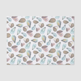 Papel De Seda Aquarela Ostra Litoral Praia