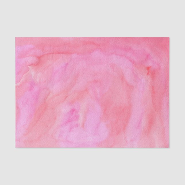 Papel De Seda Aquarela Rosa Quente (Frente )