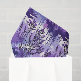 Papel De Seda Aquarela Roxa com Flores