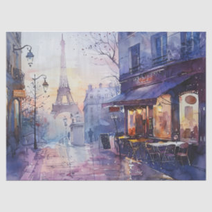 Papel De Seda Aquarela Torre Eiffel Vintage Decoupage
