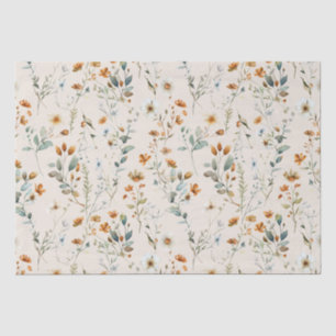 Papel De Seda Aquarela wildflower boho