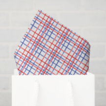 Aquarela Xadrez Vermelho Branco e Azul 4 de Julho