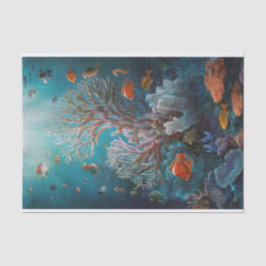 Papel De Seda Aquário Fantasia Tropical, Sonhos Subaquáticos