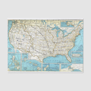 Papel De Seda Aquisições Territoriais do Mapa dos Estados Unid
