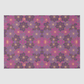Papel De Seda Árabe Boho Elegante geométrico roxa-rosa marroquin