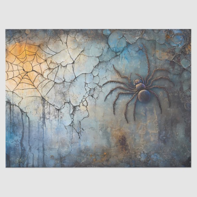 Papel De Seda Aranha Halloween do gótico - 10 lb, 17"x23" (Frente )