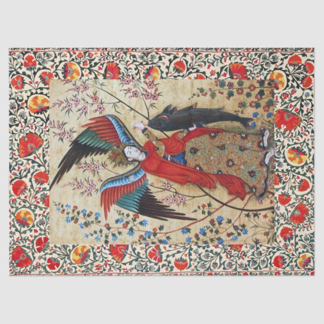 PAPEL DE SEDA ARCHANGEL RAPHAEL E PARCHES DE PEIXE (Frente )