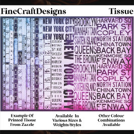 Papel De Seda Architectural New York Typography FB5 Decoupage