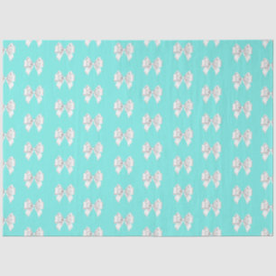 Papel De Seda Arco Branco da Tiffany Azul Aqua Azul Girly
