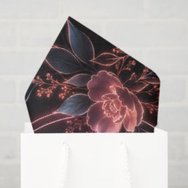 Papel De Seda Arco de Casamento Floral Neon Romântico Brilho