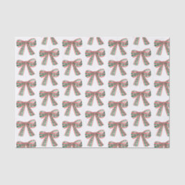 Papel De Seda Arco de Xadrez de Natal com Aquarela