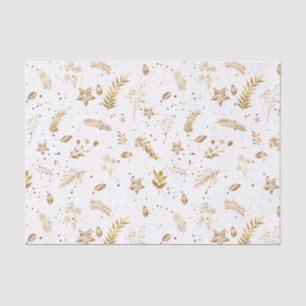 Papel De Seda Arco Dourado Moderno de Natal