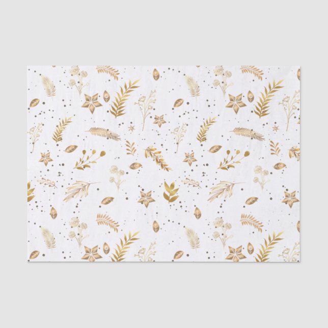 Papel De Seda Arco Dourado Moderno de Natal (Frente )