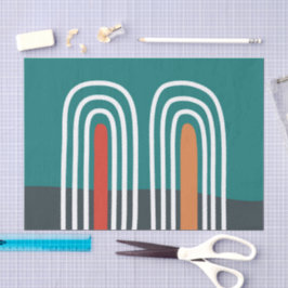 Papel De Seda Arco-íris boêmico cores trabalho de arte