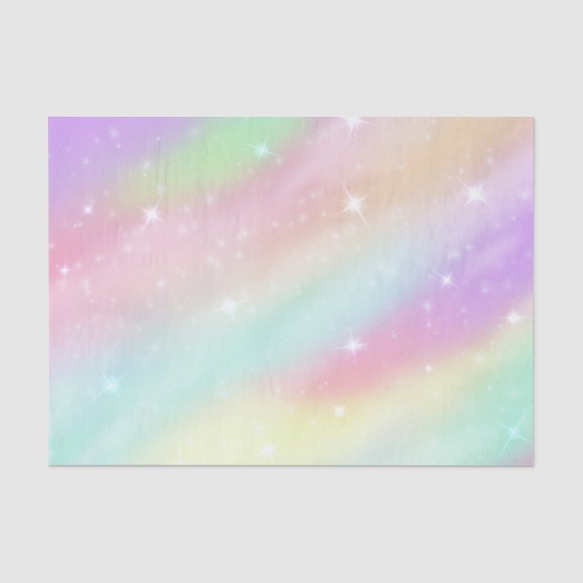 Papel De Seda Arco-Íris Brilhante (Frente )