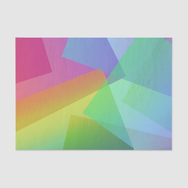 Papel De Seda Arco-íris de cores (Frente )