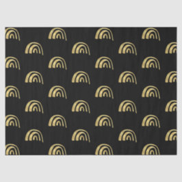 Papel De Seda Arco-íris dourado e preto