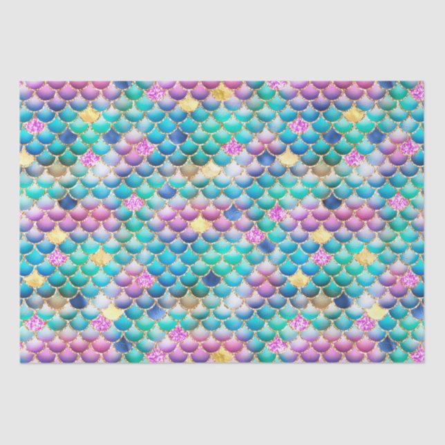 Papel De Seda Arco-Íris Folha de Ombre e Douradas Escalas de Ser (Frente )