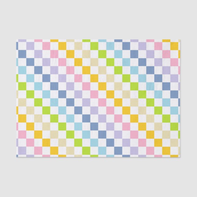 Papel De Seda Arco-Íris Pastel Verificado (Frente )