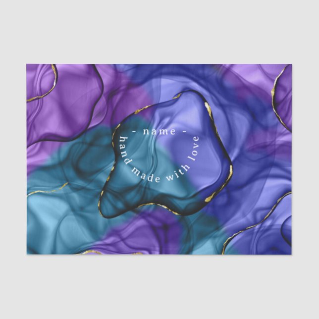 Papel De Seda Arco-íris violeta rosa em aquarela (Frente )