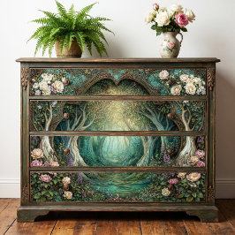 Papel De Seda Arco Ornamentado Talhado Floresta Encantada Nebulo