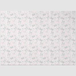 Papel De Seda Arcos Cinzas e Pontos Rosas