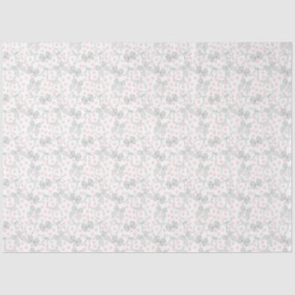 Papel De Seda Arcos Cinzas e Pontos Rosas