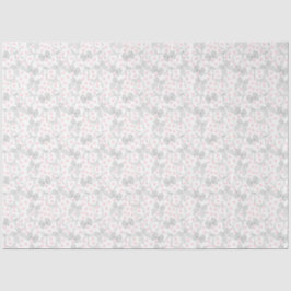 Papel De Seda Arcos Cinzas & Pontos Rosas