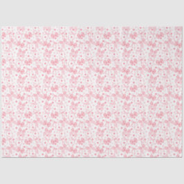 Papel De Seda Arcos Rosa e Pontos Rosa Escuros