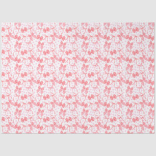 Papel De Seda Arcos Vermelhos & Pontos Rosas