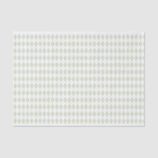 Papel De Seda Argyle na cerceta e no creme, 10" x 15" lenço de