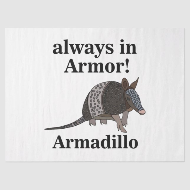 Papel De Seda Armadillo Animal Funny  (Frente )