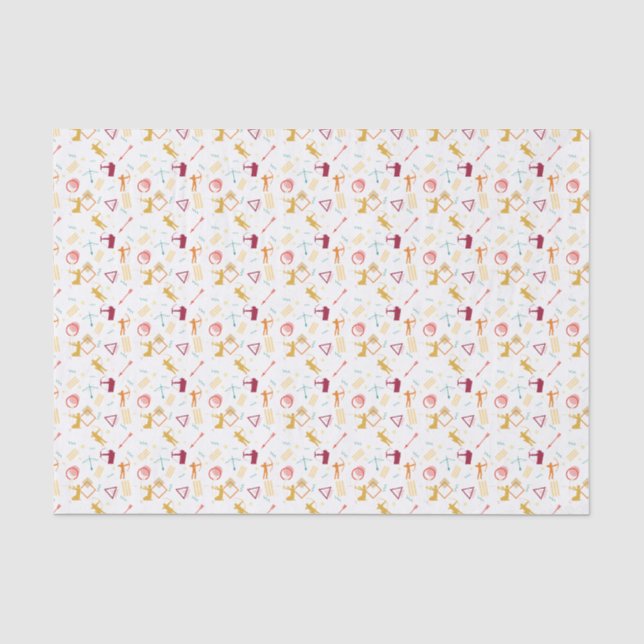 Papel De Seda Arqueiro masculino - Padrão de Arco e seta para ra (Frente )