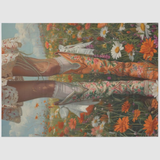 Papel De Seda Arranque de Cowboy Inigualável para Lily (Frente )