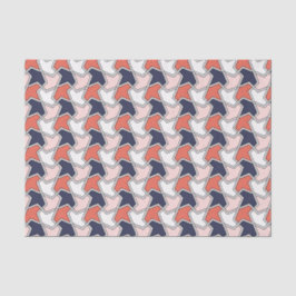 Papel De Seda Arrows Geométrica de Azul Branco Oriental