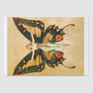 Papel De Seda Art Deco Borboleta Fada FX Leyendecker Decoupage