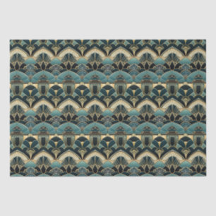 Papel De Seda Art Deco Geométrico Padrões