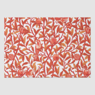 Papel De Seda Art Nouveau Bird & Pomegranate, Mandarin Orange