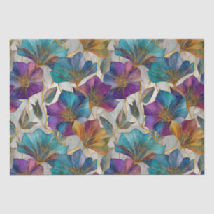 Papel De Seda Art Nouveau clematis roxa