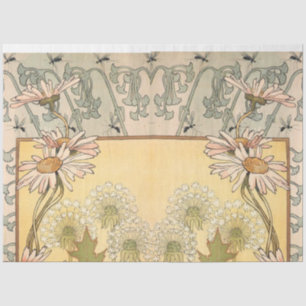 Papel De Seda art nouveau daisy e dandelion 2