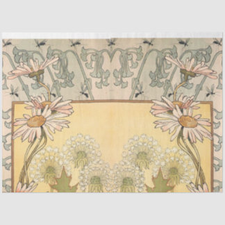 Papel De Seda art nouveau daisy e dandelion 2