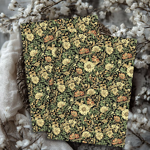 Papel De Seda Art nouveau Morris cor pastel flores de vintage