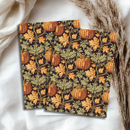 Papel De Seda Art nouveau Morris outono pastel de abóbora verde