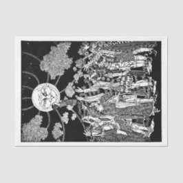 Papel De Seda Art Nouveau Pessoas de Lua Desentrelaçando