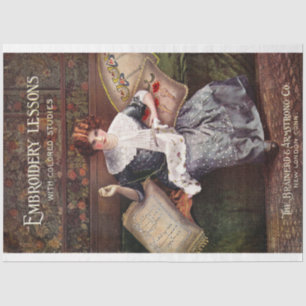 Papel De Seda Art Nouveau Poster 26 Embrodery Sewing Decoupage