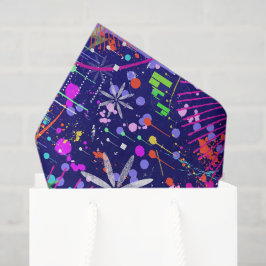 Papel De Seda Arte abstrata Jubileu Azul