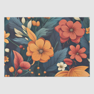 Papel De Seda Arte botânica, lindos padrões florais,