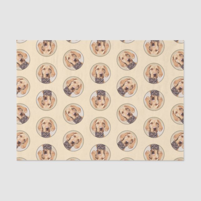 Papel De Seda Arte Cachorra Cachorra de Vizsla Húngaro (Frente )
