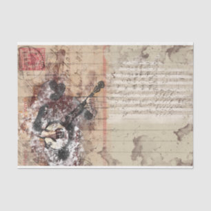 Papel De Seda Arte Collage Bango Music 31 Decoupage