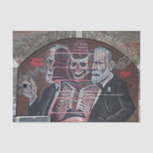 Papel De Seda Arte da rua de Sigmund Freud